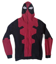 Marvel Mad Engine Deadpool Full Zip Mask Hoodie Men's Medium Cosplay Costume