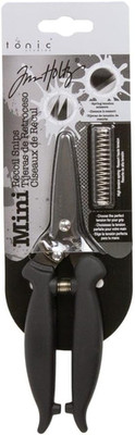 Tim Holtz Recoil Scissors - Titanium Coated, Double-Beveled Blades, Black (6.7 I