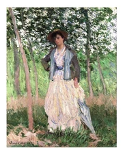 Monet Impressionist Poster Wall Art - Woman in the Garden Home Decor