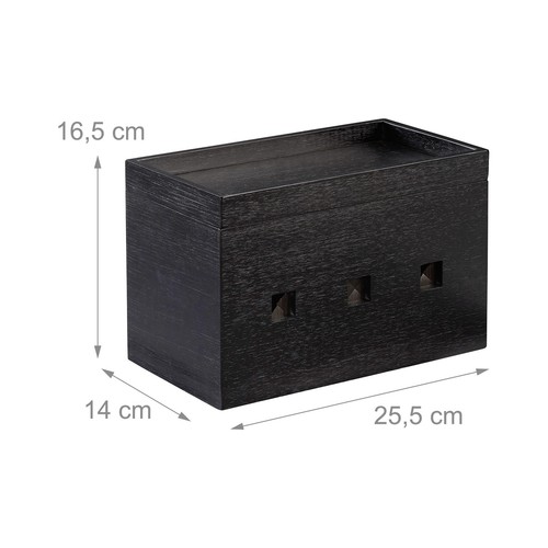 Kabelbox Bambus Kabelmanager Schreibtisch Kabelaufbewahrung Cable Organizer - Bild 4 von 9