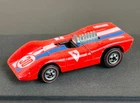 Vintage Hot Wheels Redline 1974 Red Ferrari 312P Flying Colors - METAL Base WOW!