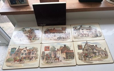 Vintage Kleeblatt Pub Sammlung Speiseteller Tischsets 6er Set