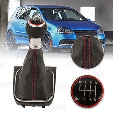 6 Speed Gear Shift Knob Pu Leather Boot For Vw Jetta Gli Mk5 Mk6 2005-2014 6 Speed Gear Shift Knob Pu Leather Boot For Vw Jetta Gli Mk5 Mk6 2005-2014