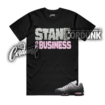 Air Max 95 Pink Foam OG Big Bubble White Black Silver T Shirt Match SOB
