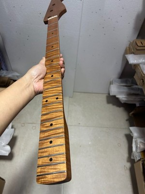 Roasted Flame Maple 30inch short scale J Bass Guitar Neck part 20 Fret 4 string