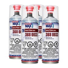 Spraymax 3680033 2k Epoxy Rust Cure Primer Gray 12.5 Oz 4 Pack