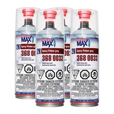 SprayMax 3680033 2K Epoxy Rust Cure Primer Gray 12.5 oz (4 Pack)