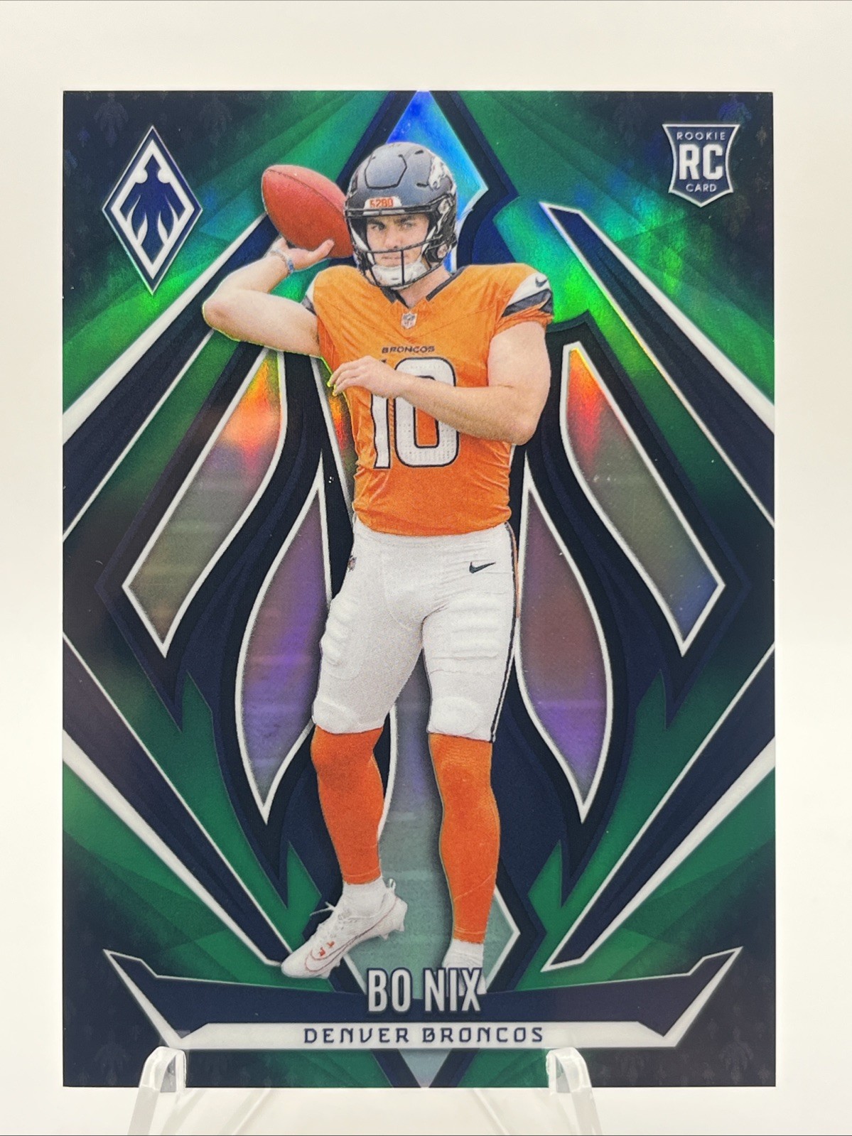 2024 Panini Phoenix - Rookies Bo Nix #159 Green Fade /199 (RC)
