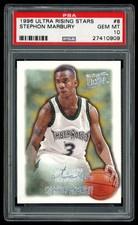 1996 Ultra Rising Stars #8 Stephon Marbury PSA 10 Rookie Wolves RC Pop 3