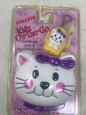 NEW Spray Co Kids On The Go Toothbrush Cover And Soap Travel Case Kitty Cat