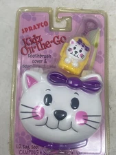 NEW Spray Co Kids On The Go Toothbrush Cover And Soap Travel Case Kitty Cat