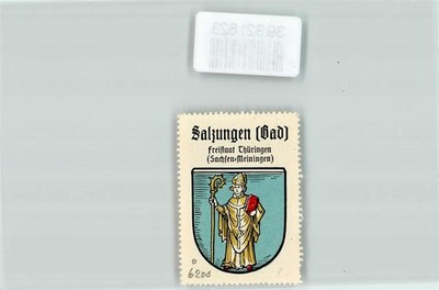 39321623 - 6200 Bad Salzungen Vignette Wappen Freistaat Thueringen Sachsen