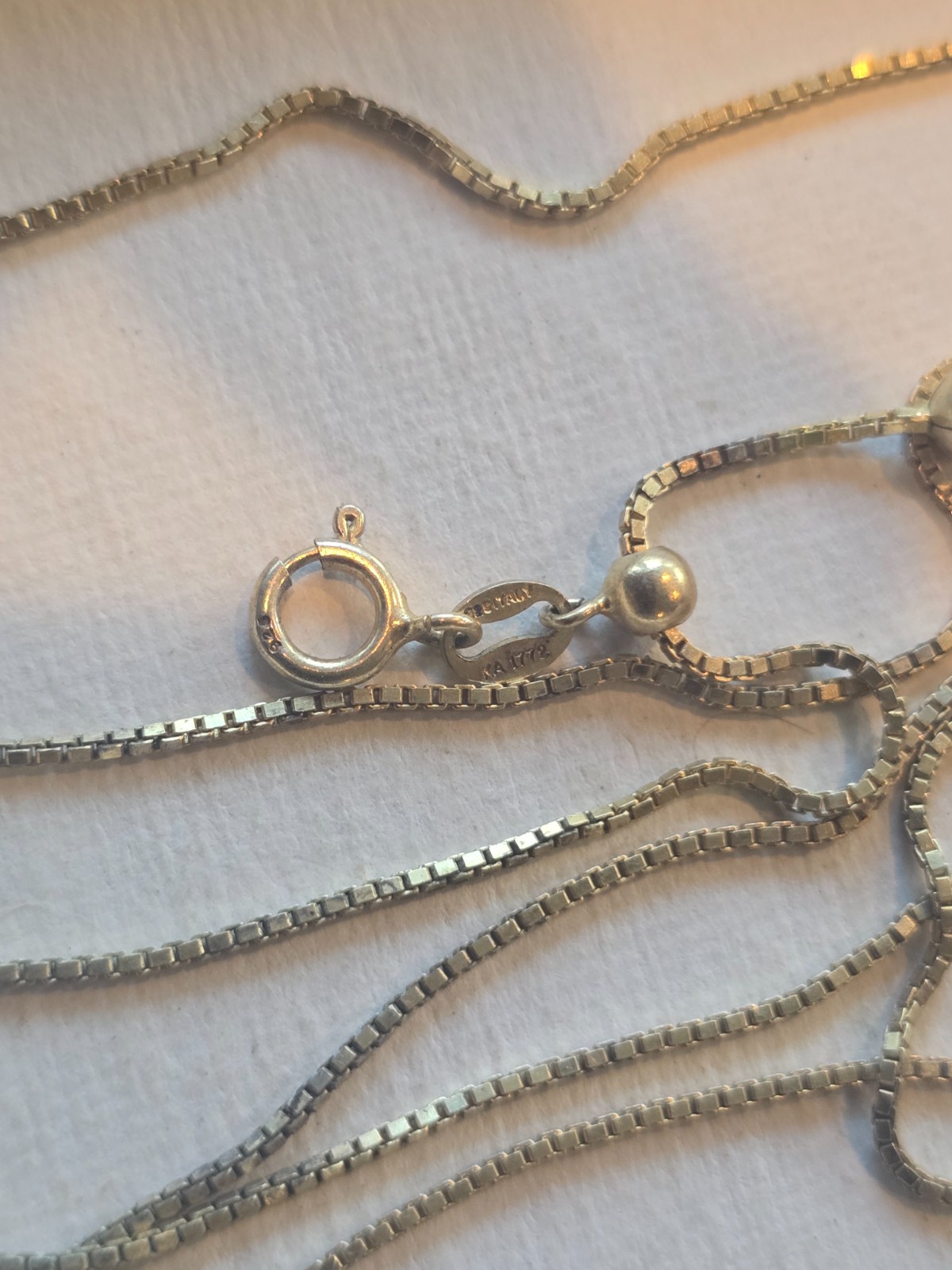 2 24" Adjustable solid sterling silver rose gold … - image 5