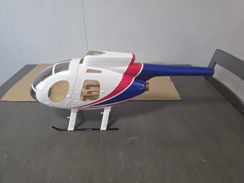 Align 450 Scale Fuselage 500E (White/Red) AGNKZ0820106A RC Helicopter Body - Image 2 of 4