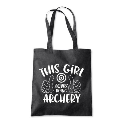This Girl Loves Doing Archery Tote Shopping Beach Shopper Tasche