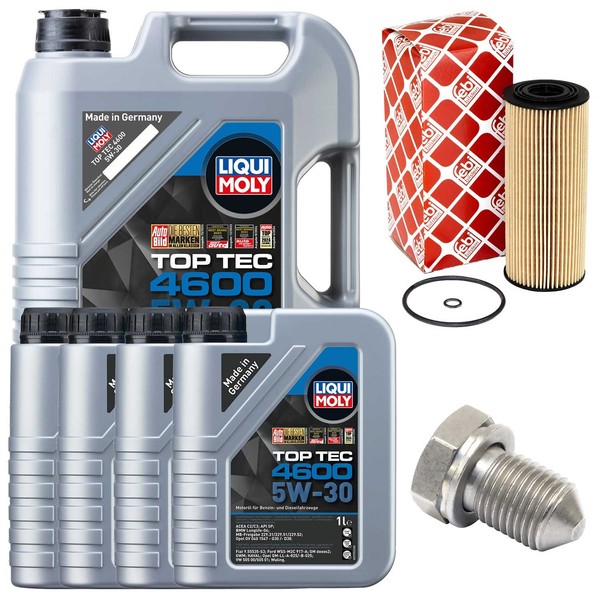 MotoröL Filter Set 5W-30 Liqui Moly 9 Liter + Schraube FüR VW Crafter 30-50 2.5-image
