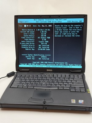 Dell Latitude C640 PP01L Windows XP 20GB HD 256MB RAM W/ CD Drive