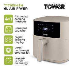 Image of Tower Air Fryer T17169MSH Vortx 6L Digital Latte