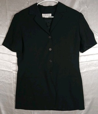 Chaus Women's Black Short Sleeved Blazer Size 14