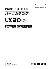 Hitachi LX20-7 Power Sweeper Wheel Loader Parts Catalog Manual SN 001001-up