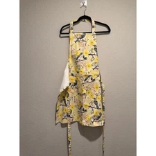 NOW Designs Floral Bird Cotton Apron Cooking Baking Kitchen Accessory