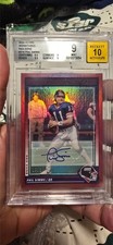 2024 score signatures red zone #215 Phil simms auto /20 Beckett 9 mint
