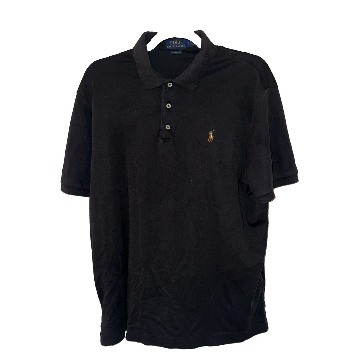 Polo Ralph Lauren Size L Black Polos for Men for sale | eBay