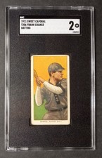 1909-11 T206 - Frank Chance - HOF - Sweet Caporal 350-460/25 -  SGC 2 GOOD