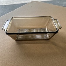 Vintage Anchor Hocking Ovenware Amber Glass Loaf Pan