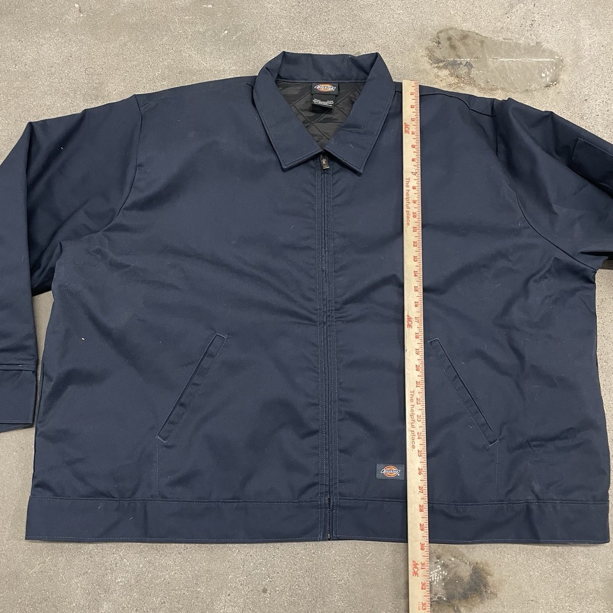 Dickies Men's Jacket Unlined 5XL Full Zip Slash-Front Pockets Coat Work View 5