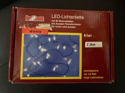 Hellum Lichterkette mit 80 LEDs - ca. 17,9m, 24 V Außentrafo Weiße LED