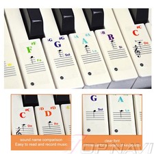Piano Keyboards Note Stickers Transparent Removable Staff stickers Colorful