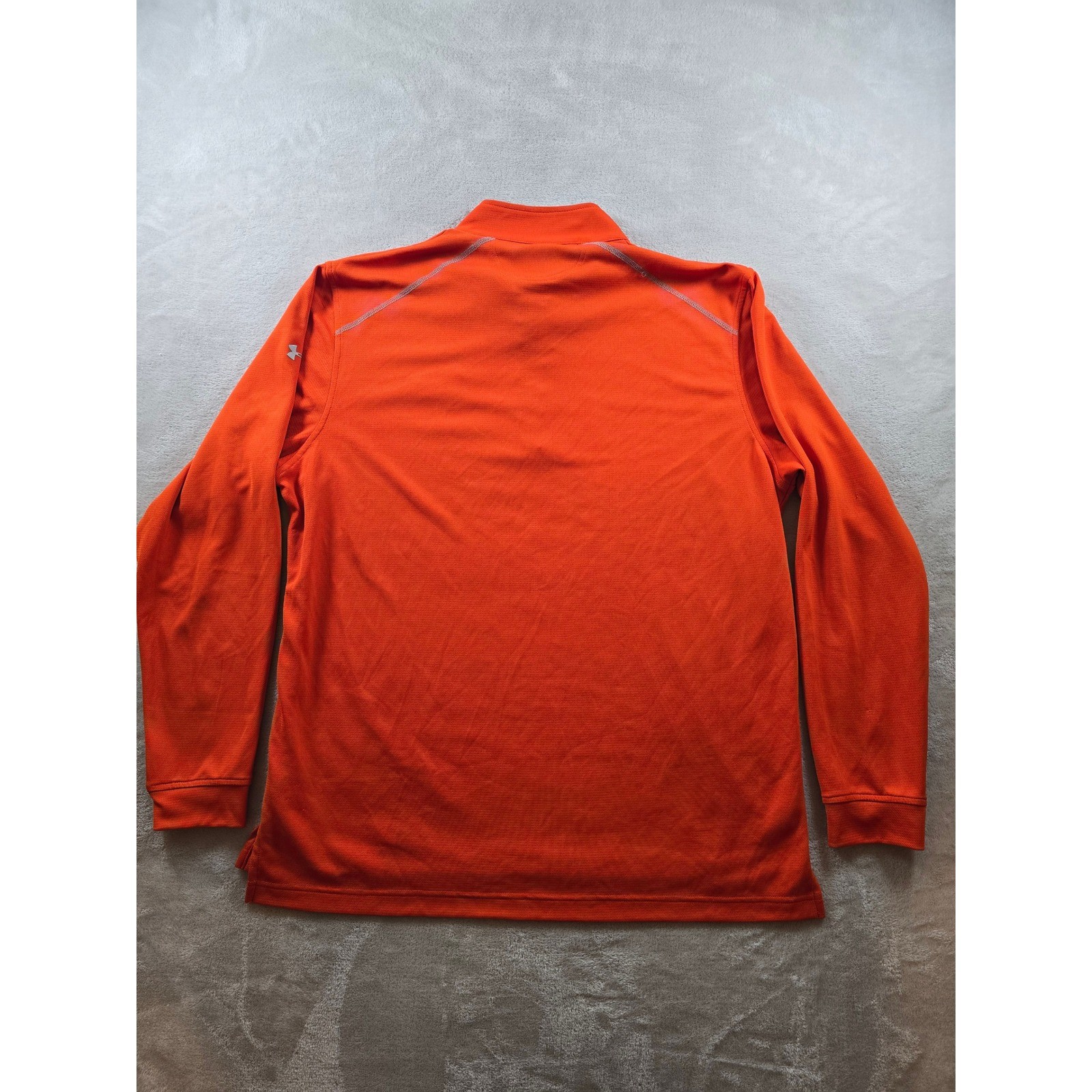 Under Armour Quarter Zip Men L Orange Loose Heatgear Hillcrest Golf Club Durange thumbnail 8