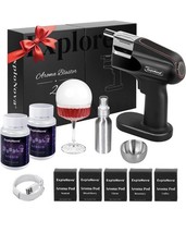 ExploNova Aroma Blaster 2 Cocktail Smoker Kit w/ Aroma Pods, Liquids, Black
