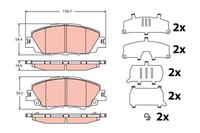 TRW BremsbelÄGe Bremsbelagsatz Vorne FüR Toyota Corolla Prius Yaris Lexus LBX