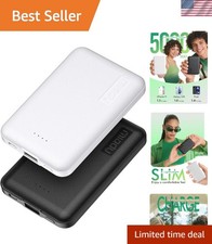 Dual Port 5000mAh Power Bank: Lightweight Travel Charger for All Devices