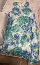 Calvin Klein Summer Dress Flowers Blue, Green, Yellow  White size 4