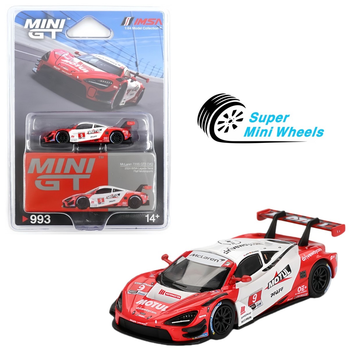 Mini GT 1:64 McLaren 720S GT3 Evo Pfaff Motorsports 2024 IMSA