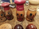 Vintage wood salt & pepper shakers lot of 8 sets — photo 7