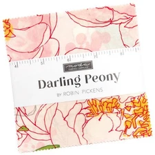 Darling Peony Moda Charm Pack 42 100% Cotton 5-inch Precut Fabric Squares