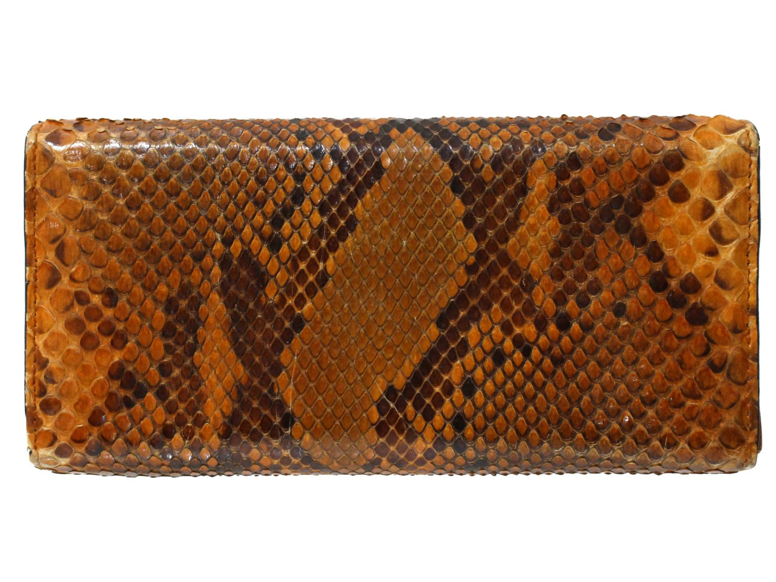 Gucci 397374 Bamboo Python Wall Orange Long Walle… - image 2