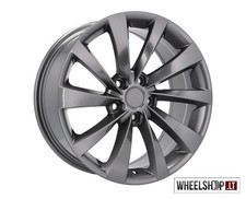 Tesla Model 3 Turbine Style R18 5x114.3 Gray Wheels 4x 18 inch 8J ET40 rims