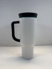 Owala 40 oz Stainless Steel Tumbler with Handle White Blue Polar Brrrr No Straw