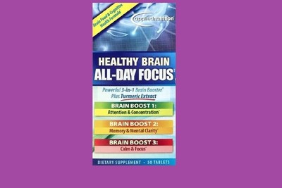 Applied Nutrition Healthy Brain All-Day Focus Dietary Supplement 50 Tabs 10/2026