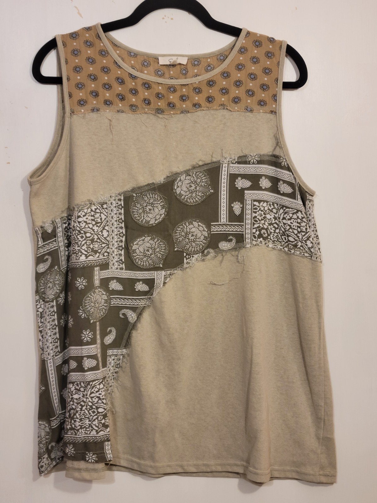 Easel Women's Patchwork Floral Patchwork Tank Top… - image 4