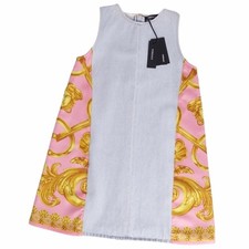 Versace Dress Sleeveless Denim Switch Overall Pattern Top Women's 40 Used MOLO-0