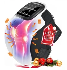 Cordless Heated Knee Massager w/ LED Screen & Vibration Therapy | Adjustable