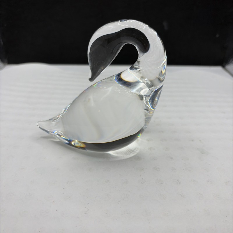 Vintage Steuben Signed Crystal Art Glass Goose Figurine