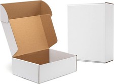 White Shipping Boxes 12x9x4" 20 Pack- Corrugated 12x9x4-20 Pack,