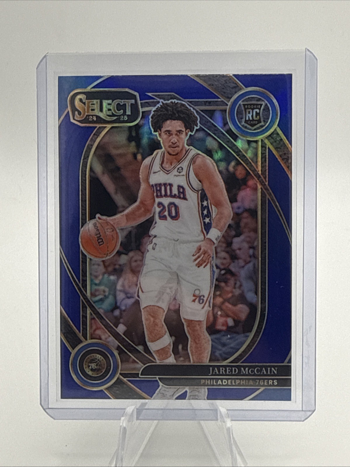 2024-25 Panini Select #283 Jared McCain Blue Prizm RC Silver